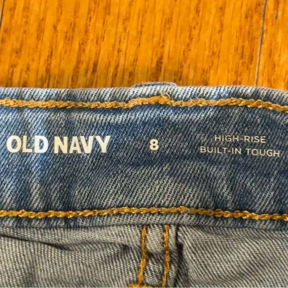 Old Navy Blue Distressed Denim Shorts Kids Size 8